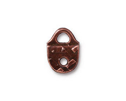 TierraCast Antique Copper (plated) Rock & Roll Strap Tip 16x12mm