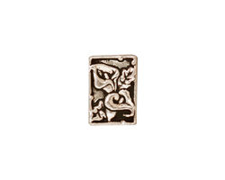 TierraCast Antique Silver (plated) Calla 2-Hole Bar 10x14mm