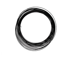 Soft Flex Black Half Round Craft Wire 21 gauge, 7 yards