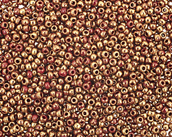 TOHO Gilded Marble Brown Round 11/0 Seed Bead