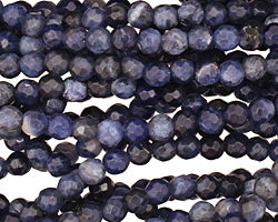 Sodalite Faceted Round 4mm