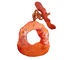 Patricia Healey Copper Organic Toggle Clasp 42x32mm, 33mm bar