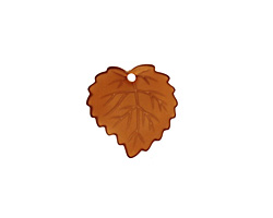 Matte Smoky Topaz Lucite Ivy Leaf 16mm