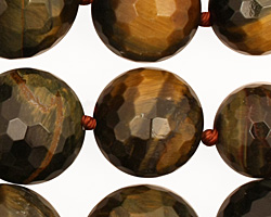 Blue Tiger Eye Faceted Round Graduated 8-20mm