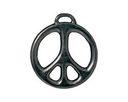 TierraCast Gunmetal Peace Pendant 24x27mm