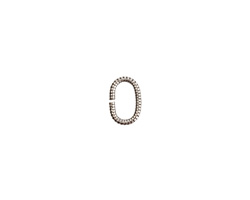 Nunn Design Antique Silver (plated) Textured Oval Jump Ring 9x6mm, 17 gauge