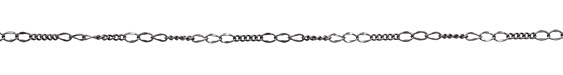 Antique Silver (plated) Varied Curb Chain