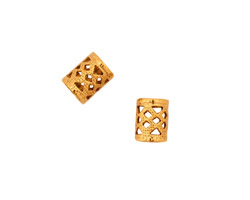 Stampt Antique Gold (plated) Filigree Tube 8x6mm