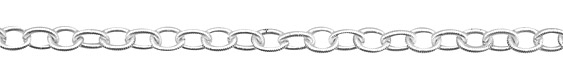 Silver (plated) Etched Oval Cable Chain