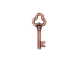 TierraCast Antique Copper (plated) Key Charm 8x22mm