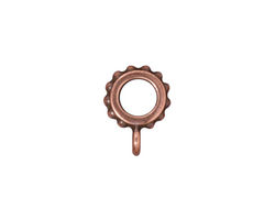 TierraCast Antique Copper (plated) .25 ID Beaded Bail 3x15mm