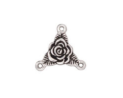 TierraCast Antique Silver (plated) Rose Link 18mm