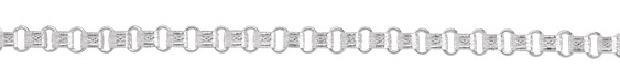 Silver (plated) Vintage Cuff & Oval Chain