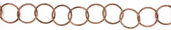 Handmade Antique Copper (plated) Medium Ring Chain