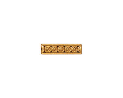 TierraCast Antique Gold (plated) Deco Rose 3-Hole Bar 4x15mm