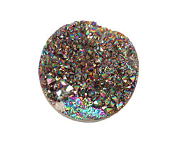 Druzy (metallic rainbow) Round Cabochon 25mm