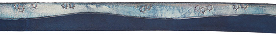 Denim Blue Starlight Horizon Leather Strap 36"x20mm