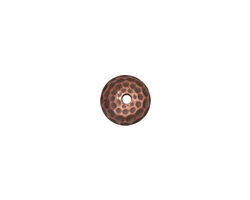 TierraCast Antique Copper (plated) Hammertone Dome Bead Cap 5x9mm