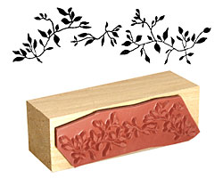 Flowing Leaves Rubber Stamp 68x20mm