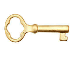 Ezel Findings Gold (matte) (plated) Key 18x38mm