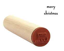 Merry Christmas Mini Rubber Stamp 15x10mm