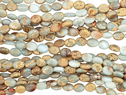 Impression Jasper Flat Oval 8x6mm