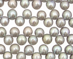 Silver Peacock Dancing Button 6-6.5mm