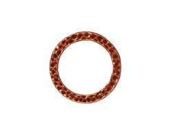 TierraCast Antique Copper (plated) Large Hammertone Ring 19mm