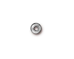 TierraCast Rhodium (plated) Large Hole Classic Bead Cap 2x7mm