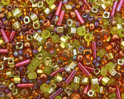 TOHO Ureshii Olivine/Orange Seed Bead Mix