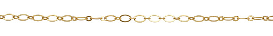 Satin Hamilton Gold (plated) Horse Eye & Ring Chain