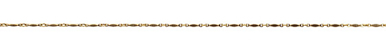 Antique Gold (plated) Textured Bar Chain