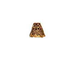 TierraCast Antique Gold (plated) Spiral Cone 8x9mm