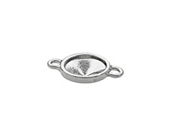 TierraCast Rhodium (plated) Faceted Link 21x14mm