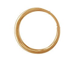 German Style Wire Non Tarnish Brass Fancy Round 22 gauge, 5 meters