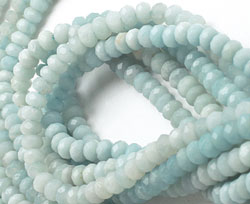 Amazonite Faceted Rondelle 5mm