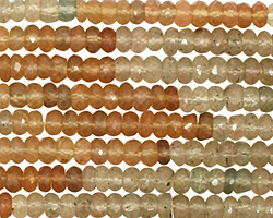 Green Apatite Faceted Rondelle 4mm