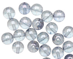 Czech Glass Luster Transparent Blue Round 8mm