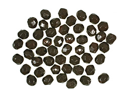 Czech Fire Polished Glass Coated Opaque Cocoa Round 4mm