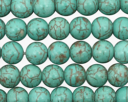 Turquoise Magnesite w/ Matrix Round 8mm