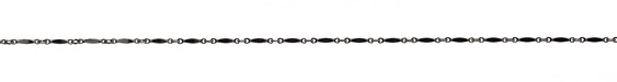 Gunmetal Flattened Bar Chain