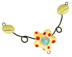 Jangles Ceramic Flower Vine 79-83x56-60mm