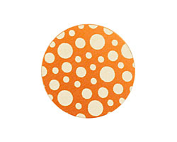 Lillypilly Orange Scattered Dots Anodized Aluminum Disc 25mm, 24 gauge