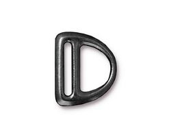 TierraCast Gunmetal Slotted D Ring 17x20mm
