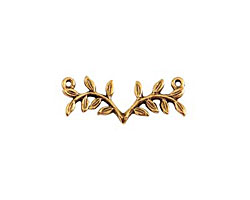 Nunn Design Antique Gold (plated) Fern Connector 33x14mm