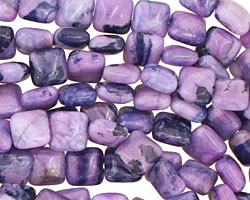 Purple Wave Agate Puff Square 8mm