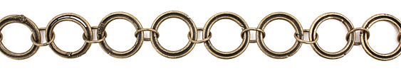 Handmade Antique Brass (plated) Double Ring Chain