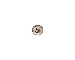 TierraCast Antique Rhodium (plated) Alphabet Bead "S" 7x6mm