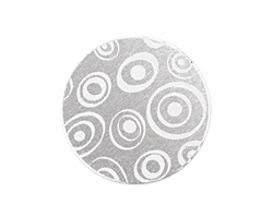 Lillypilly Silver Groovy Circles Anodized Aluminum Disc 25mm, 22 gauge