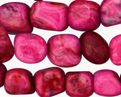 Ruby Crazy Lace Agate Tumbled Nuggets 10-22x10-12mm